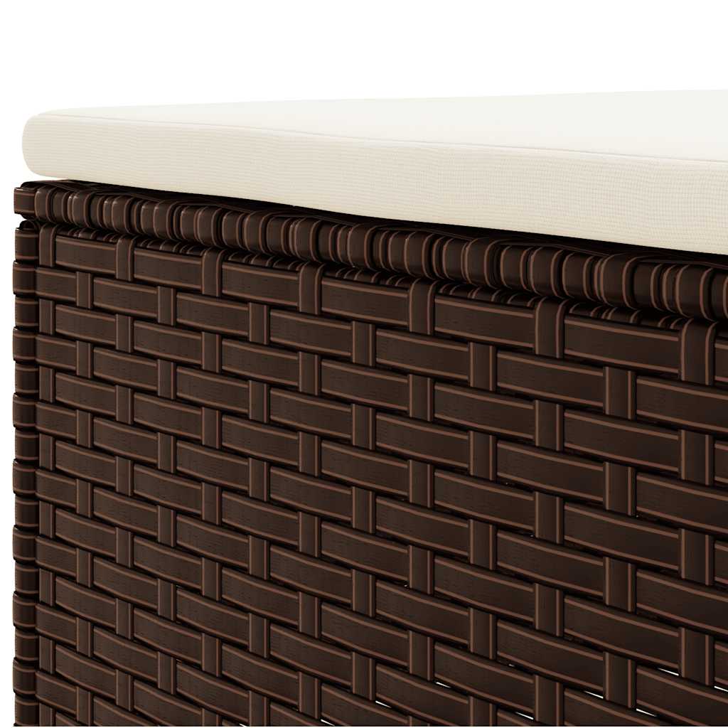 Salon de jardin 5 pcs avec coussins Marron Résine tressée - XIOS
