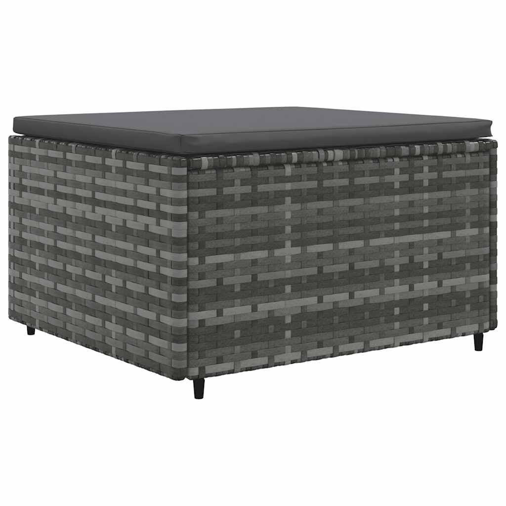 Salon de jardin 5 pcs avec coussins Gris Résine tressée - XIOS