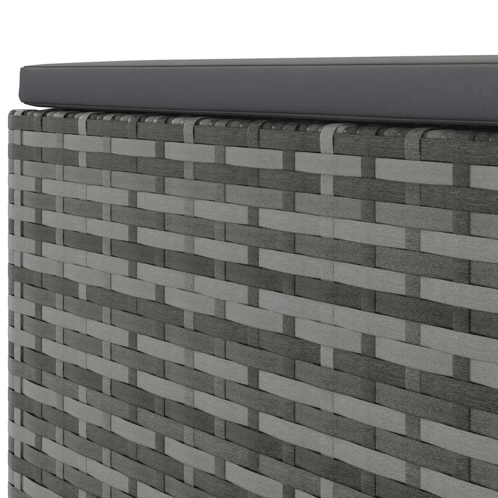Salon de jardin 5 pcs avec coussins Gris Résine tressée - XIOS