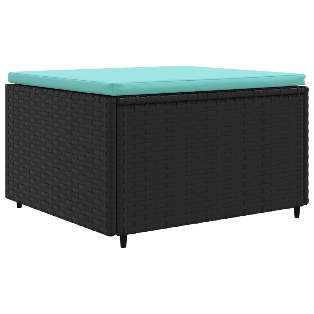 Salon de jardin 5 pcs avec coussins Noir Résine tressée - XIOS