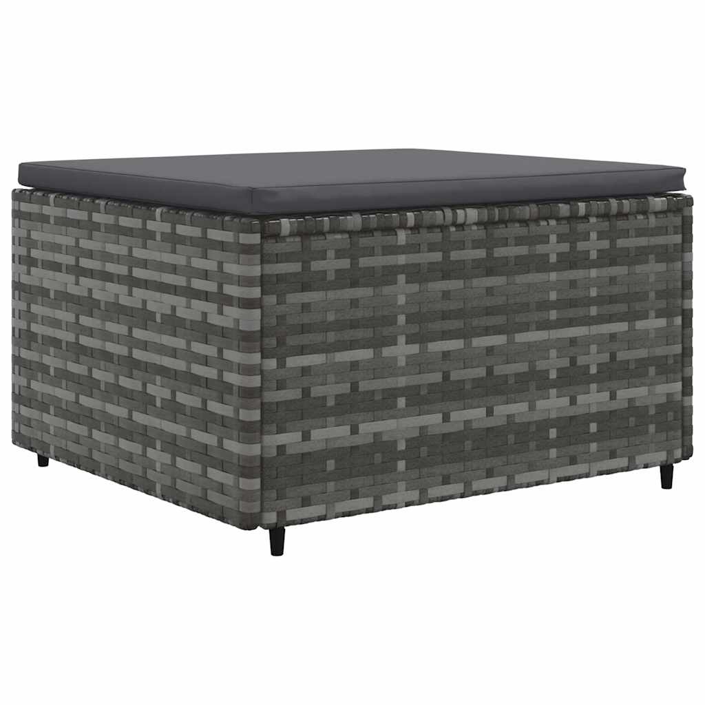 Salon de jardin 6 pcs avec coussins Gris Résine tressée - XIOS