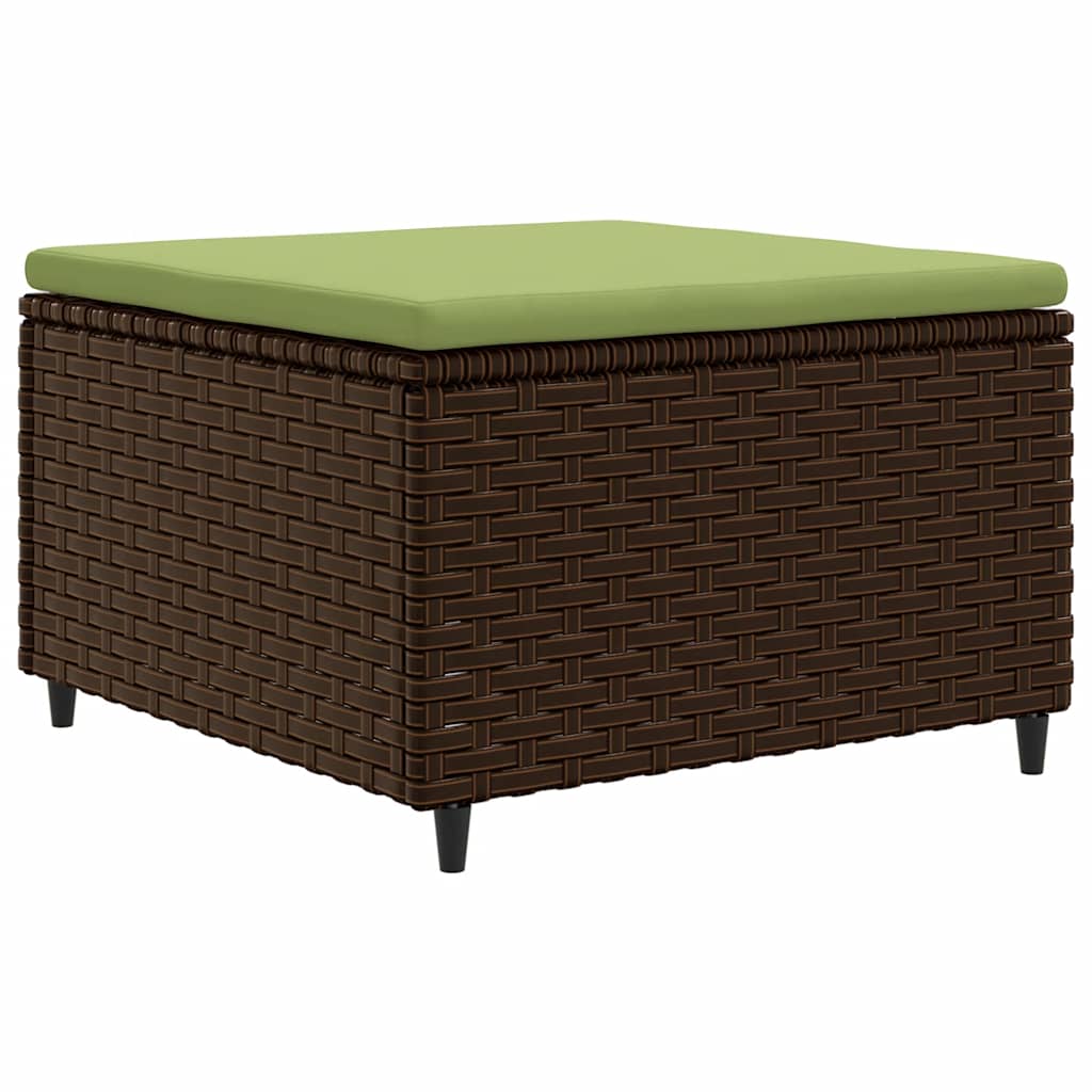 Salon de jardin avec coussins 8 pcs marron résine tressée