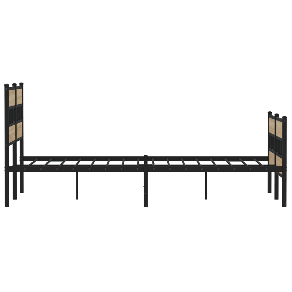 Cadre de lit en métal sans matelas chêne sonoma 160x200 cm - XIOS