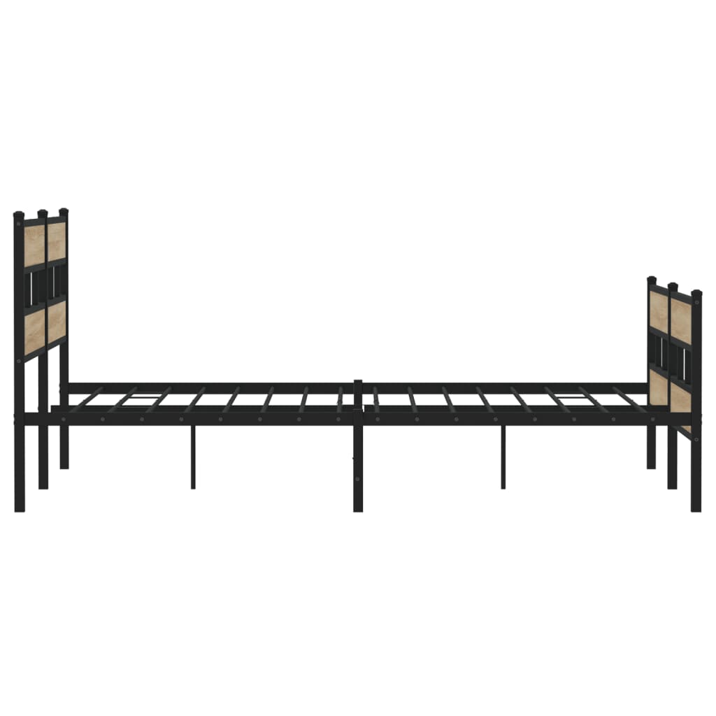 Cadre de lit en métal sans matelas chêne sonoma 183x213 cm - XIOS