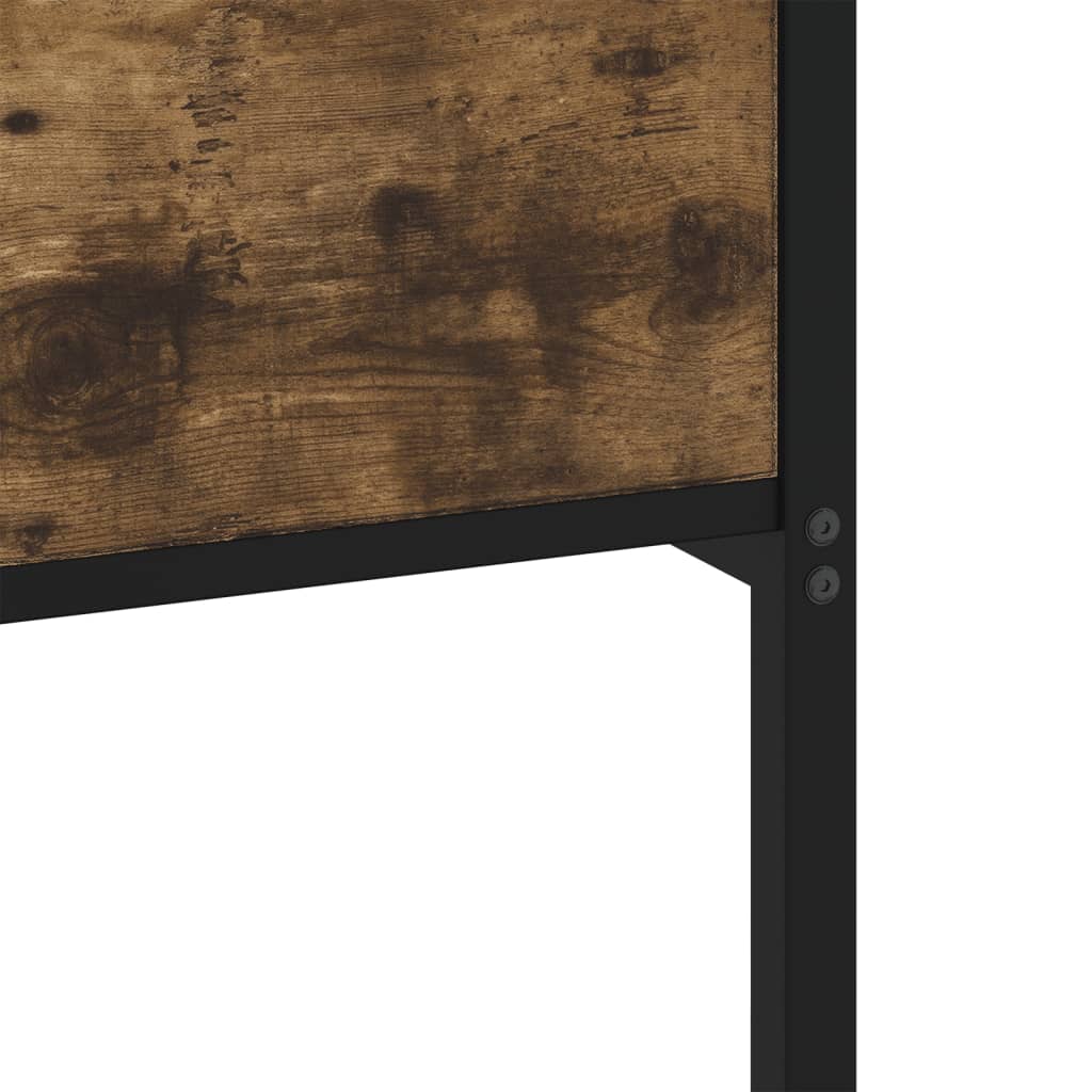 Cadre de lit en métal sans matelas chêne fumé 180x200 cm - XIOS