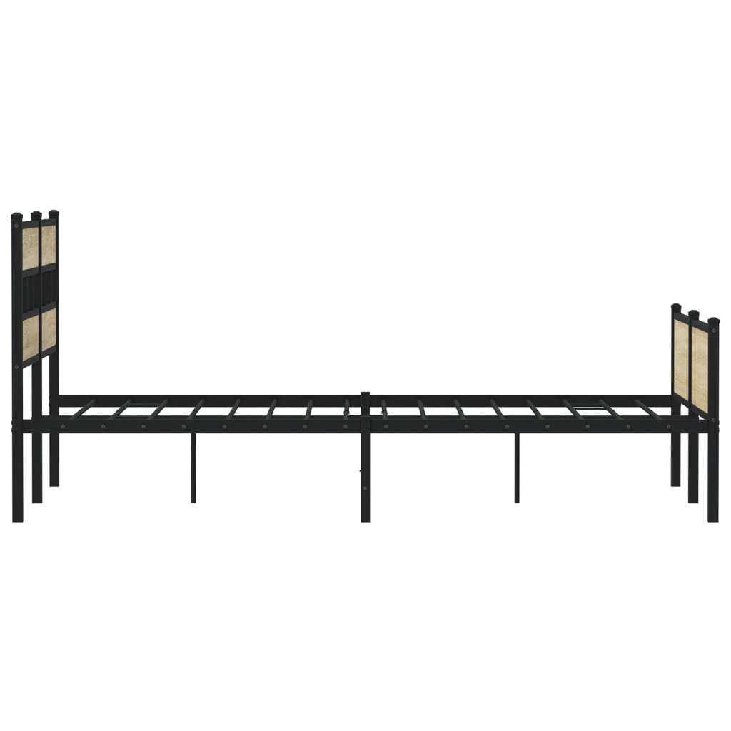 Cadre de lit en métal sans matelas chêne sonoma 193x203 cm - XIOS