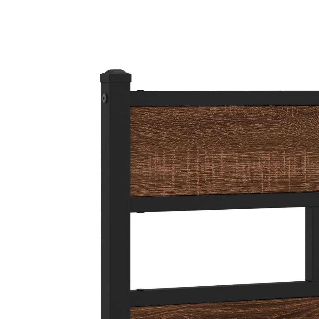 Cadre de lit en métal sans matelas chêne marron 200x200 cm - XIOS