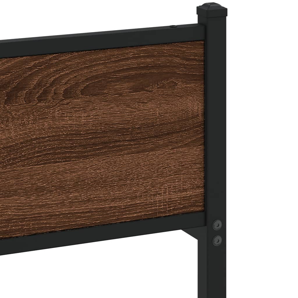 Cadre de lit en métal sans matelas chêne marron 183x213 cm - XIOS