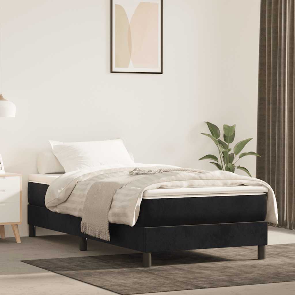 Matelas de lit à ressorts ensachés noir 80x210x20 cm velours - XIOS