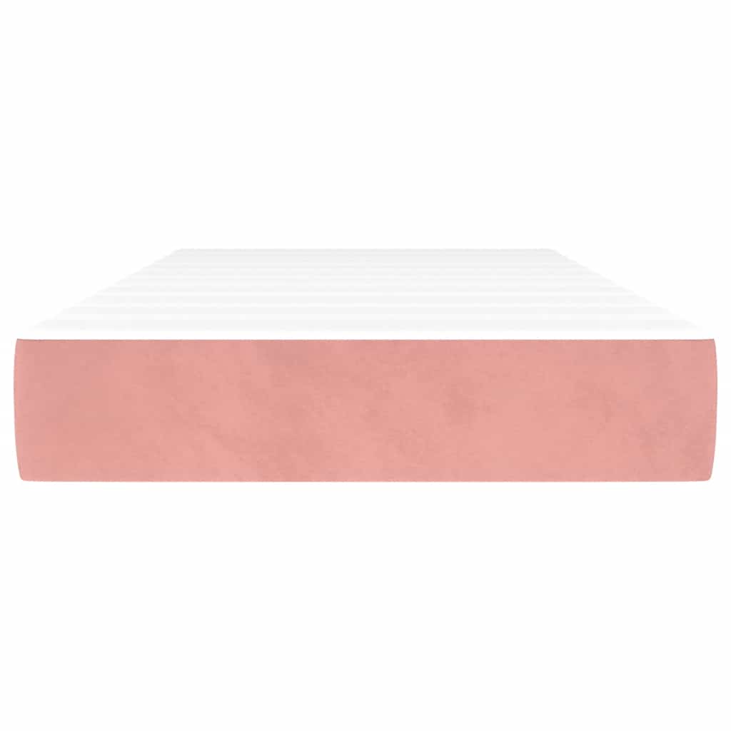 Matelas de lit à ressorts ensachés rose 90x210x20 cm velours - XIOS