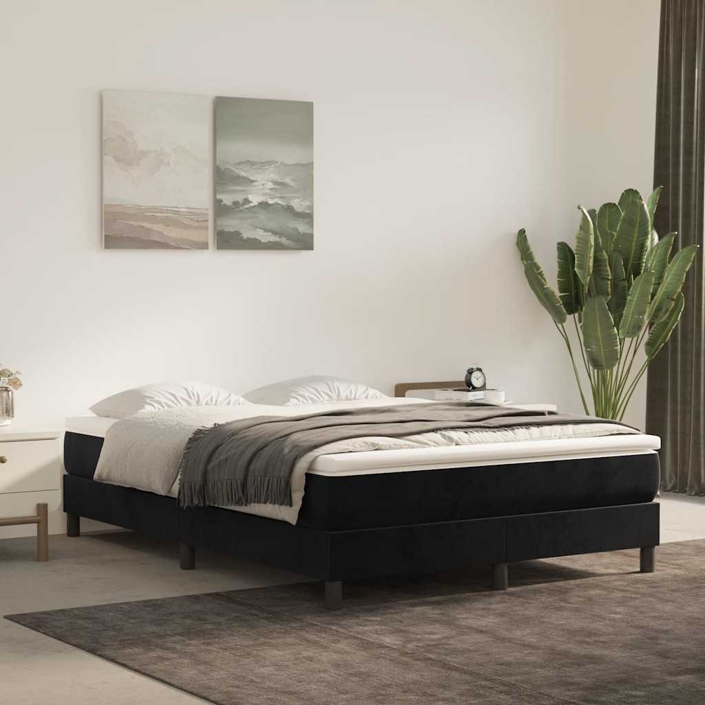Matelas de lit à ressorts ensachés noir 120x210x20 cm velours - XIOS