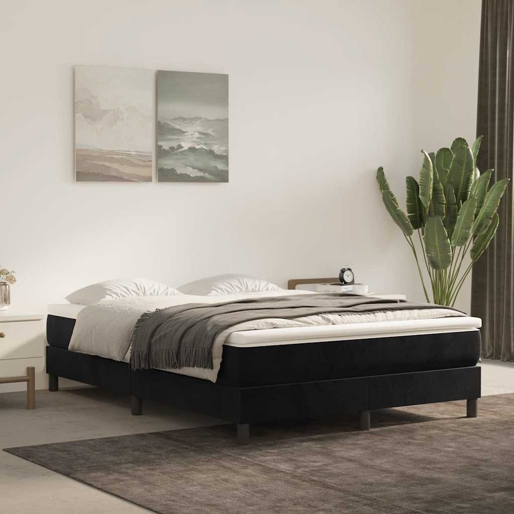 Matelas de lit à ressorts ensachés noir 140x210x20 cm velours - XIOS