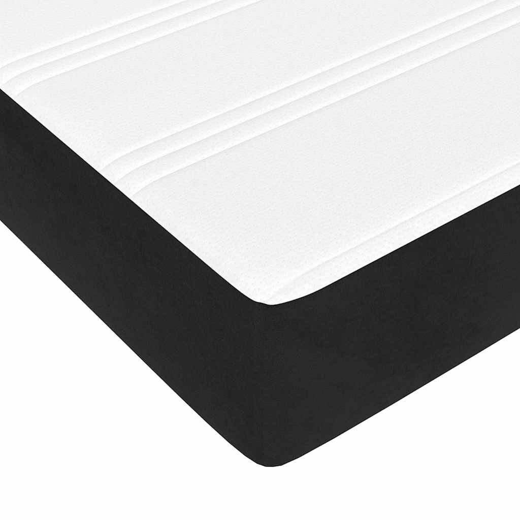 Matelas de lit à ressorts ensachés noir 160x210x20 cm velours - XIOS