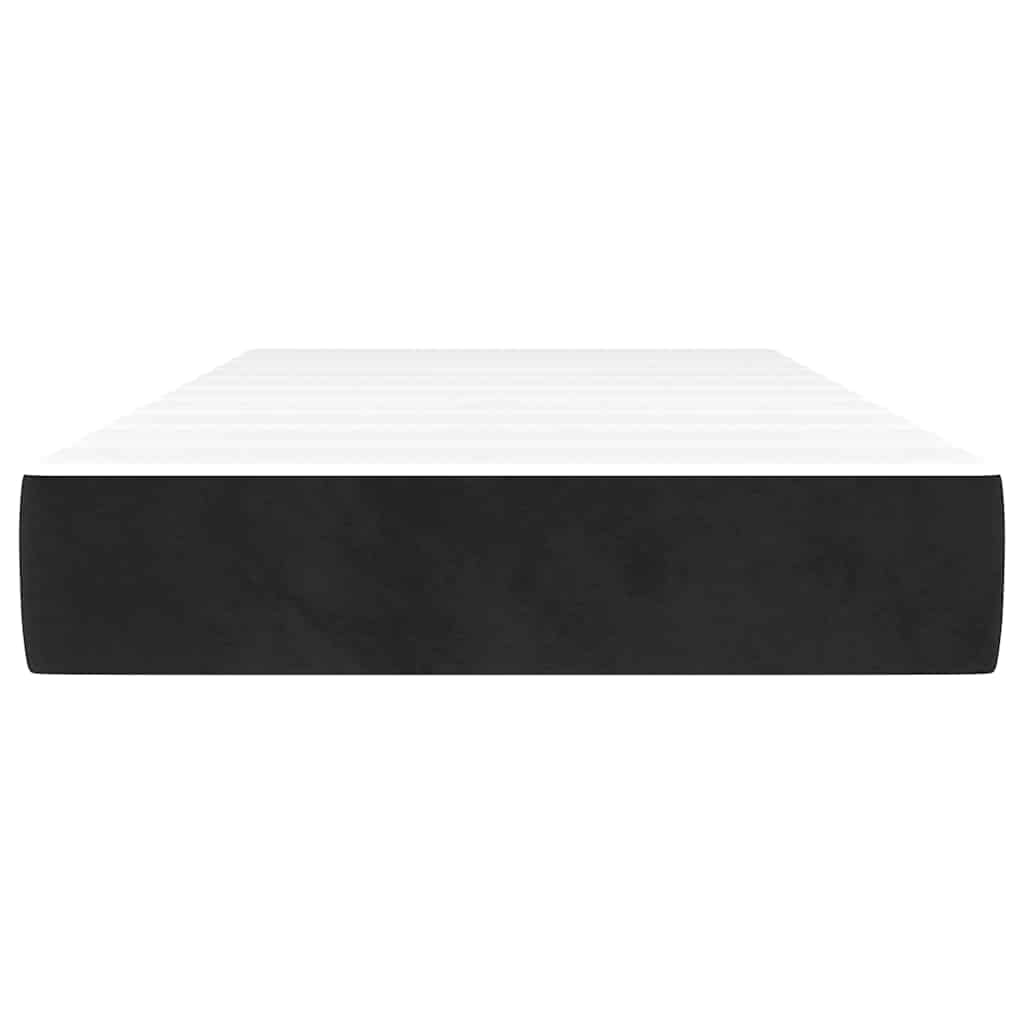 Matelas de lit à ressorts ensachés noir 80x220x20 cm velours - XIOS