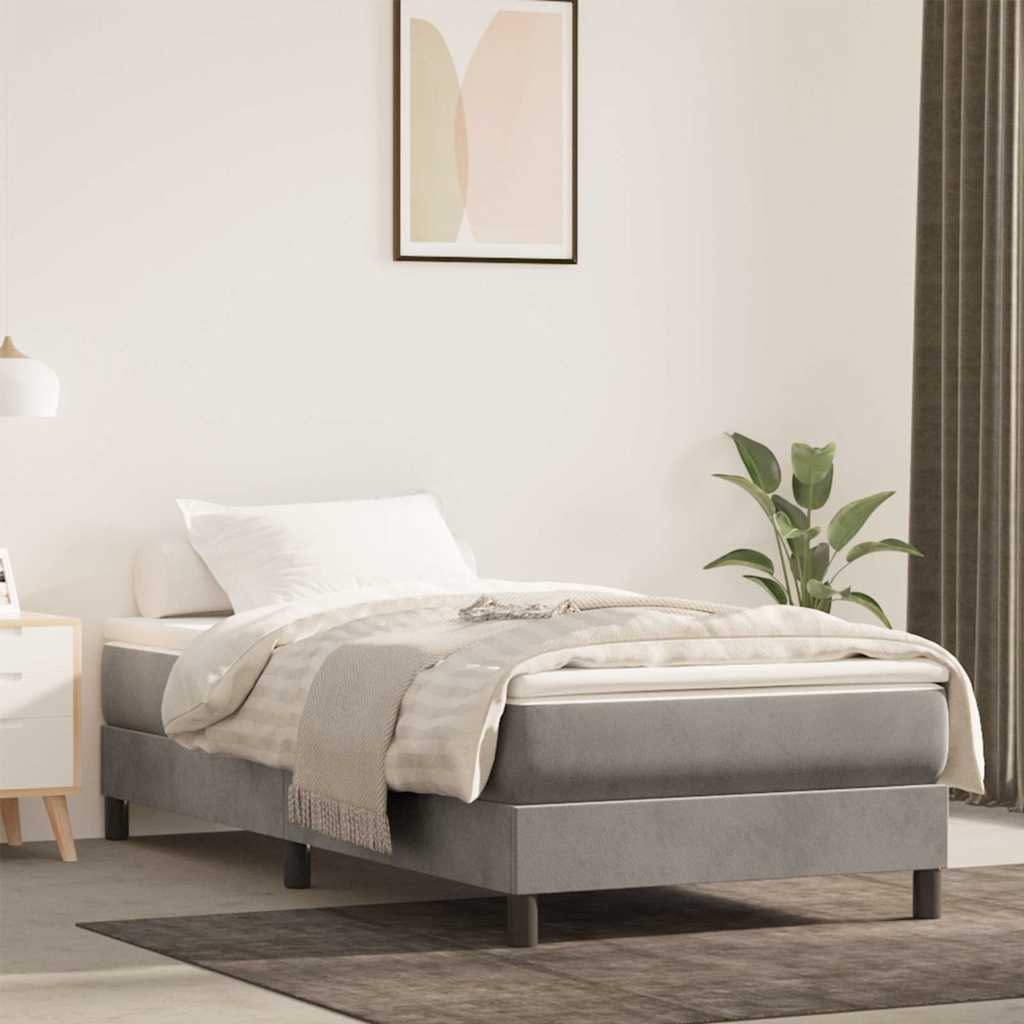 Matelas de lit à ressorts ensachés 90x220x20 cm velours - XIOS