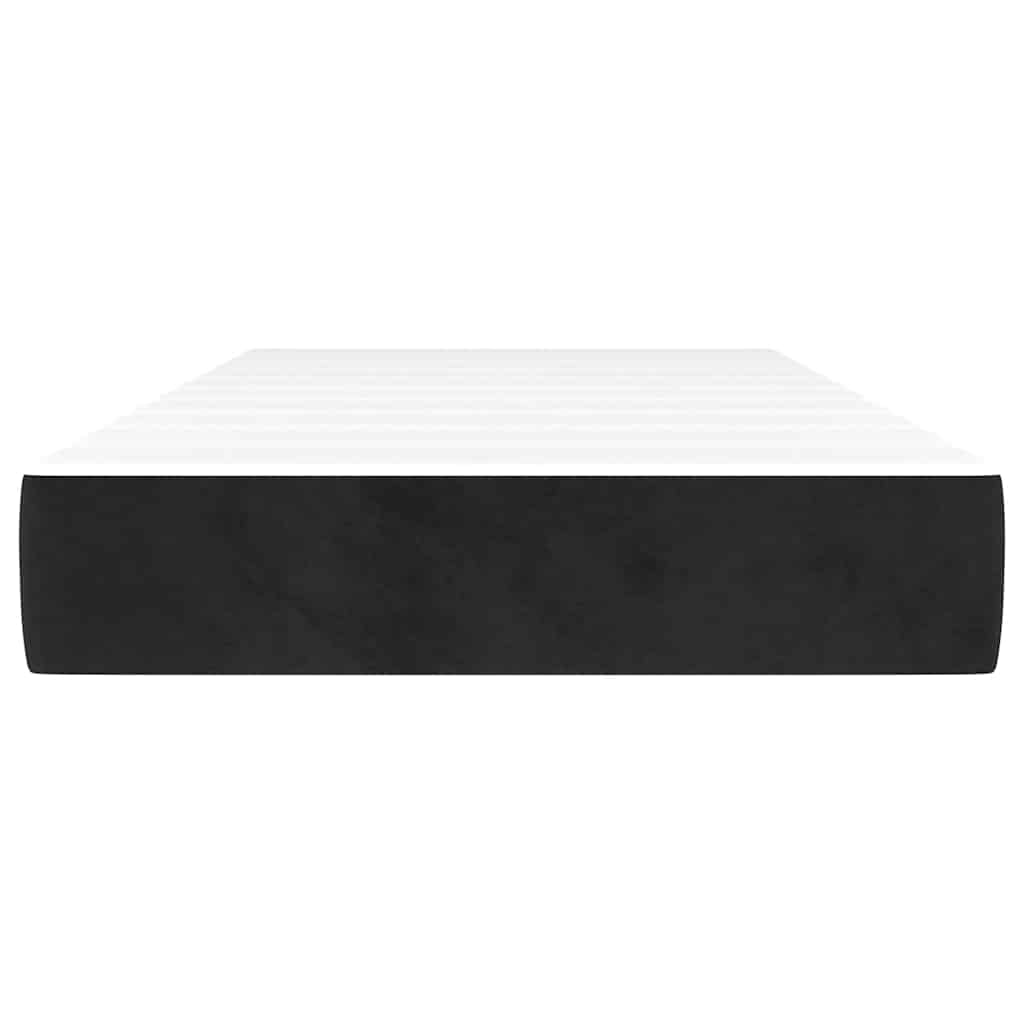 Matelas de lit à ressorts ensachés noir 90x220x20 cm velours - XIOS