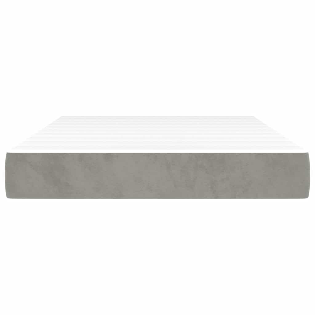 Matelas de lit à ressorts ensachés gris clair 120x220x20 cm - XIOS