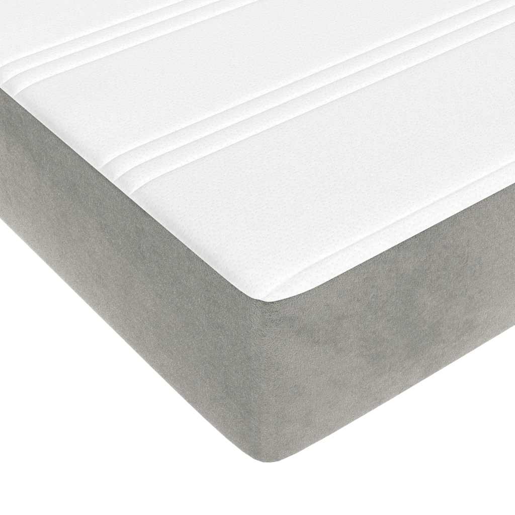 Matelas de lit à ressorts ensachés gris clair 120x220x20 cm - XIOS