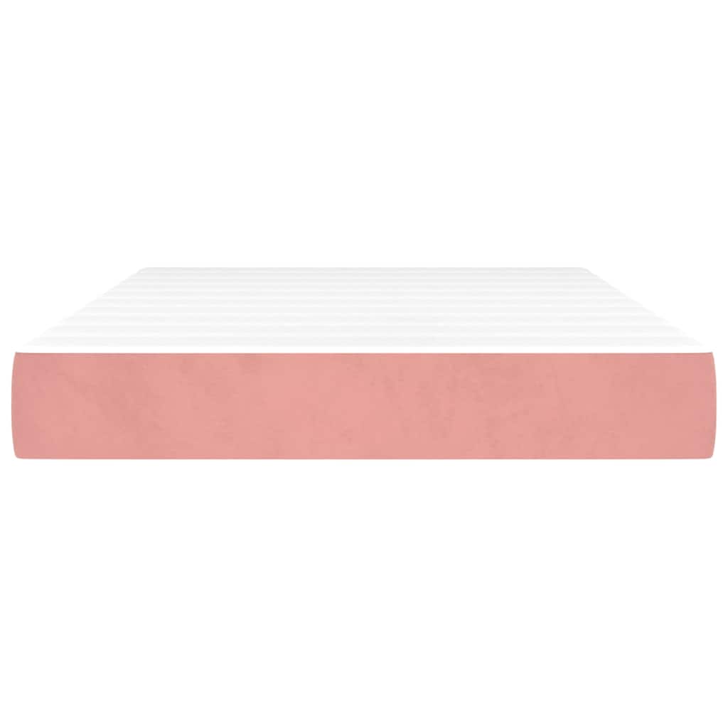 Matelas de lit à ressorts ensachés rose 120x220x20 cm velours - XIOS