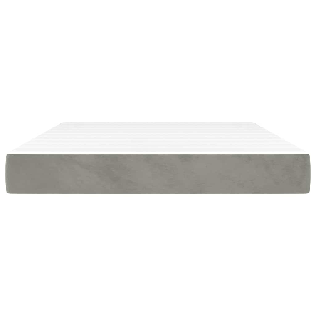 Matelas de lit à ressorts ensachés gris clair 140x220x20 cm - XIOS