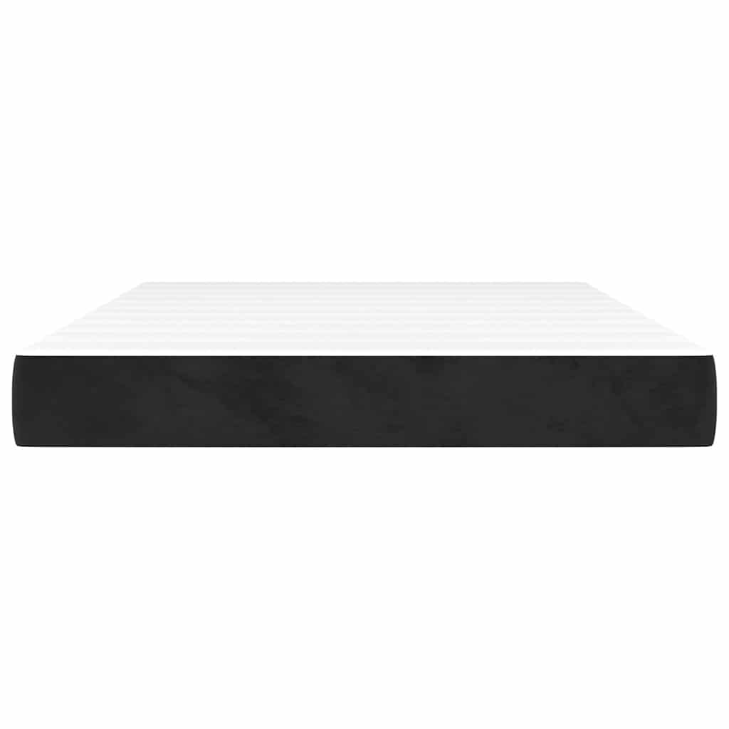 Matelas de lit à ressorts ensachés noir 140x220x20 cm velours - XIOS