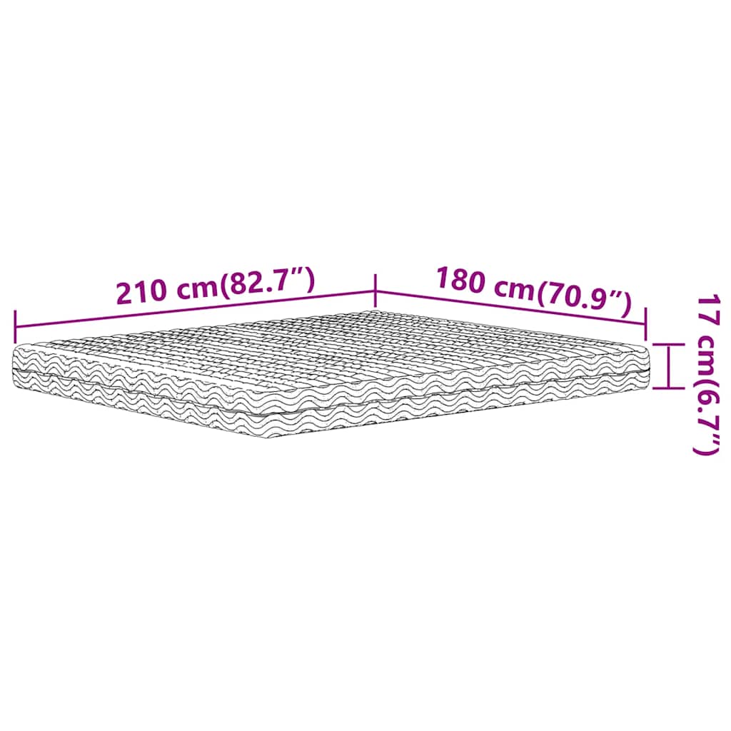Matelas en mousse blanc 180x210 cm dureté H2 H3 - XIOS