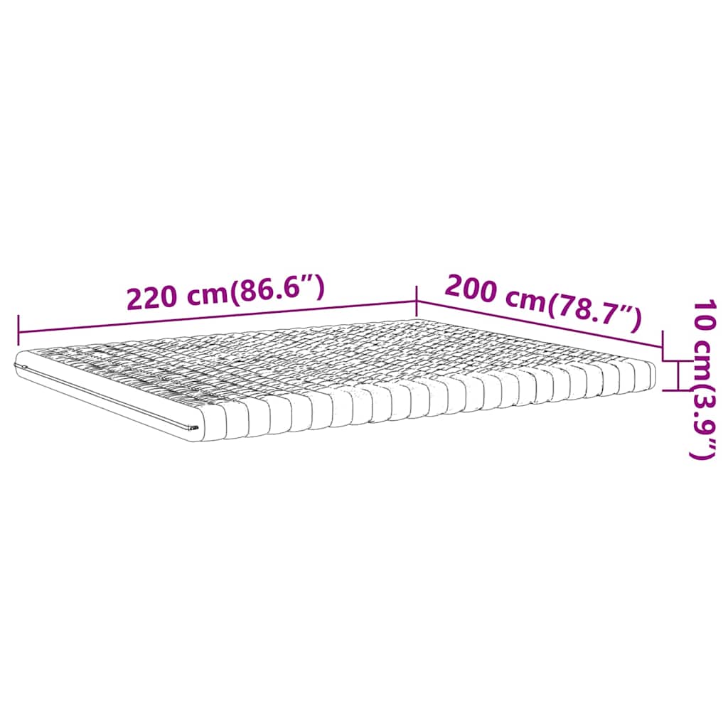 Matelas en mousse blanc 200x220 cm 7 zones dureté 20 ILD - XIOS