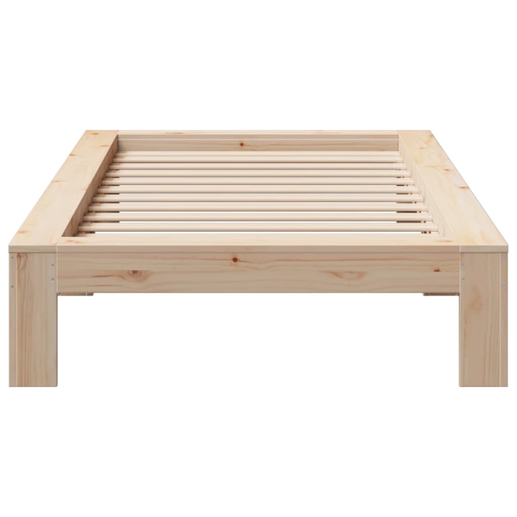 Cadre de lit sans matelas 90x200 cm bois de pin massif - XIOS