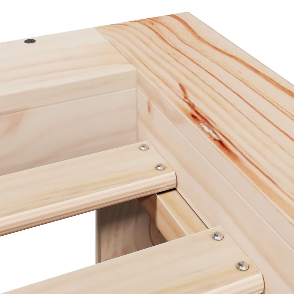 Cadre de lit sans matelas 90x200 cm bois de pin massif - XIOS