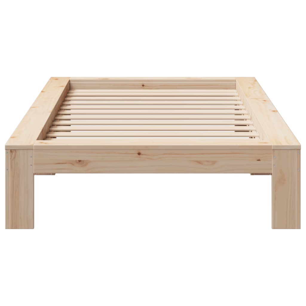Cadre de lit sans matelas 90x190 cm bois de pin massif - XIOS