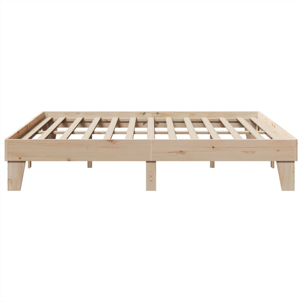 Cadre de lit sans matelas 200x200 cm bois massif de pin - XIOS