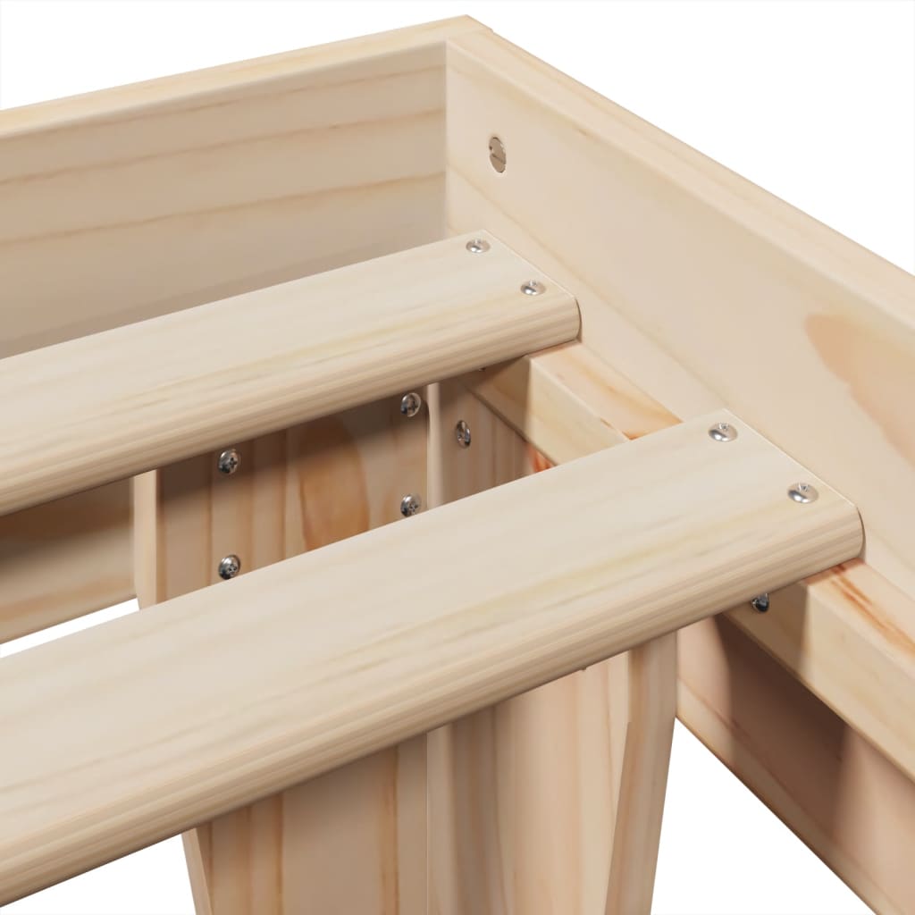 Cadre de lit sans matelas 200x200 cm bois massif de pin - XIOS