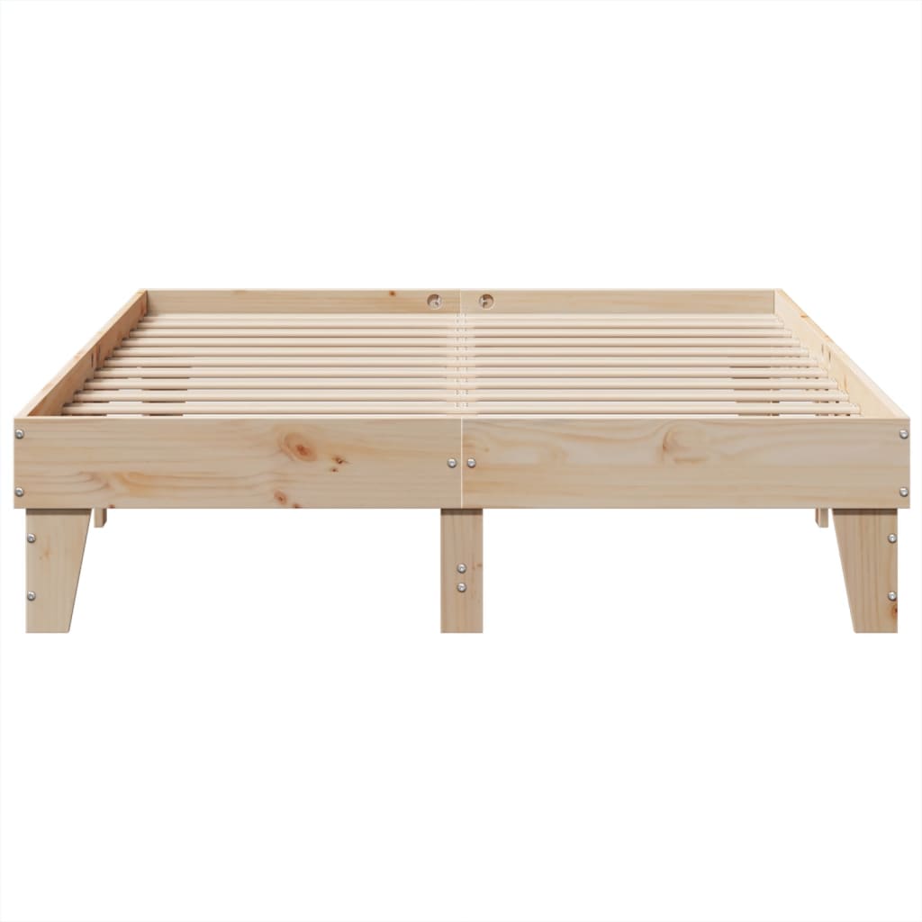 Cadre de lit sans matelas 140x200 cm bois massif de pin - XIOS