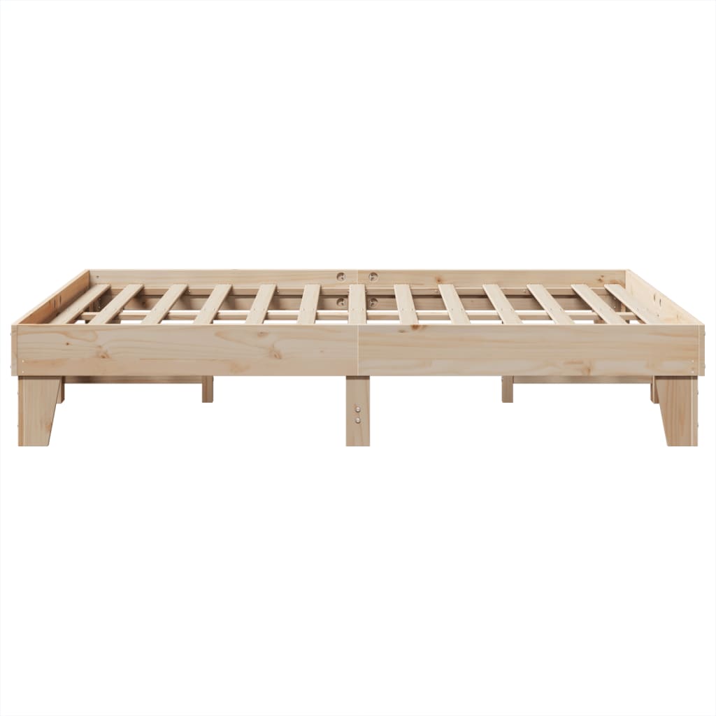 Cadre de lit sans matelas 140x200 cm bois massif de pin - XIOS