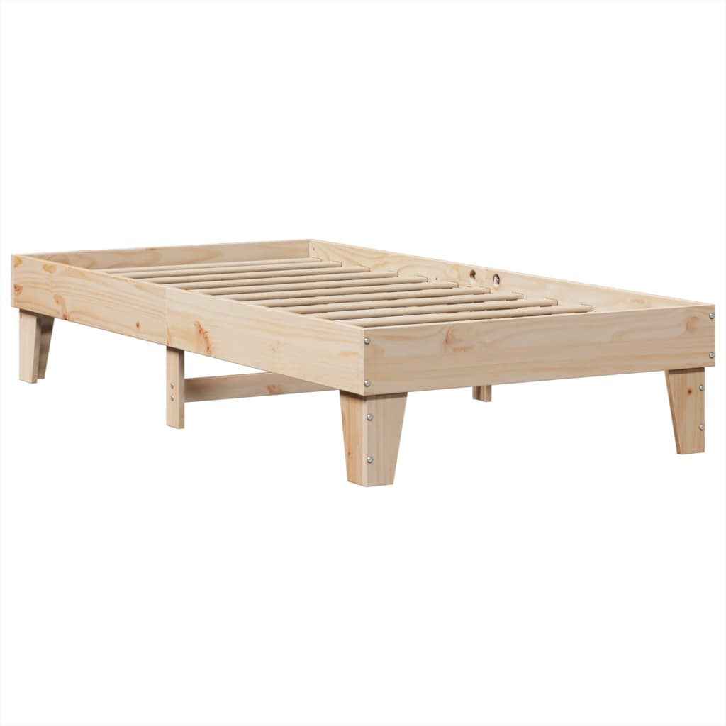 Cadre de lit sans matelas 90x200 cm bois de pin massif - XIOS