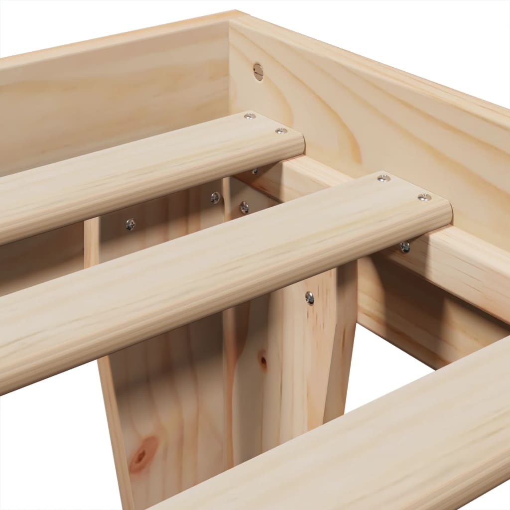 Cadre de lit sans matelas 90x200 cm bois de pin massif - XIOS