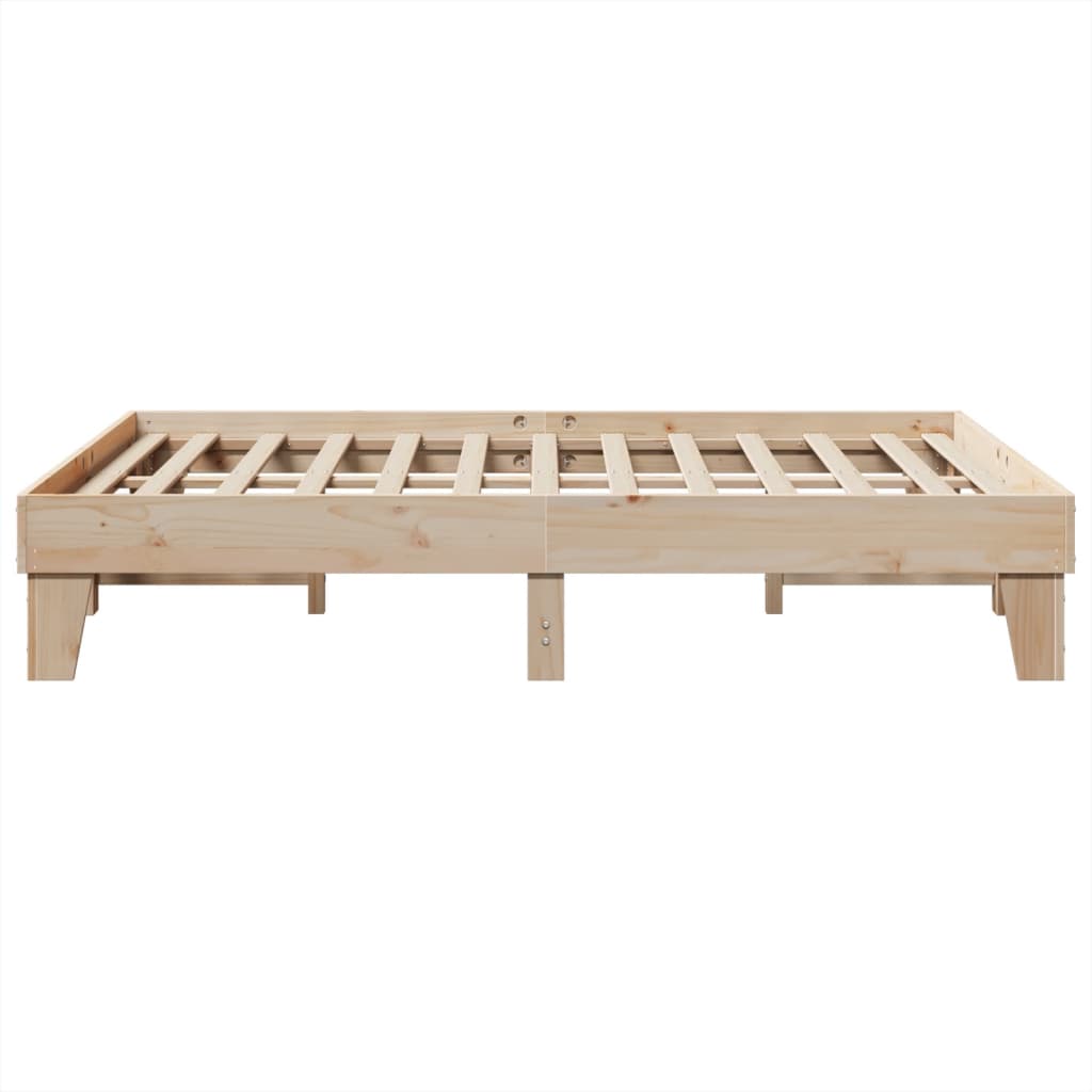 Cadre de lit sans matelas 140x190 cm bois de pin massif - XIOS
