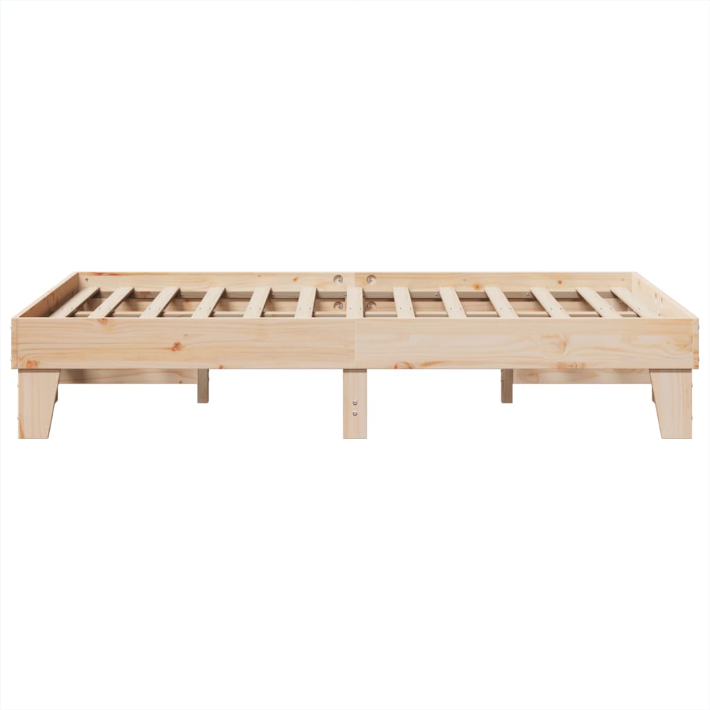 Cadre de lit sans matelas 135x190 cm bois de pin massif - XIOS