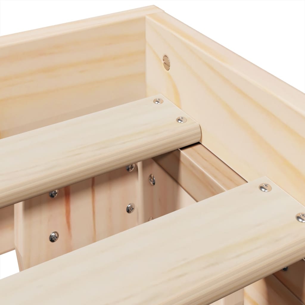 Cadre de lit sans matelas 135x190 cm bois de pin massif - XIOS