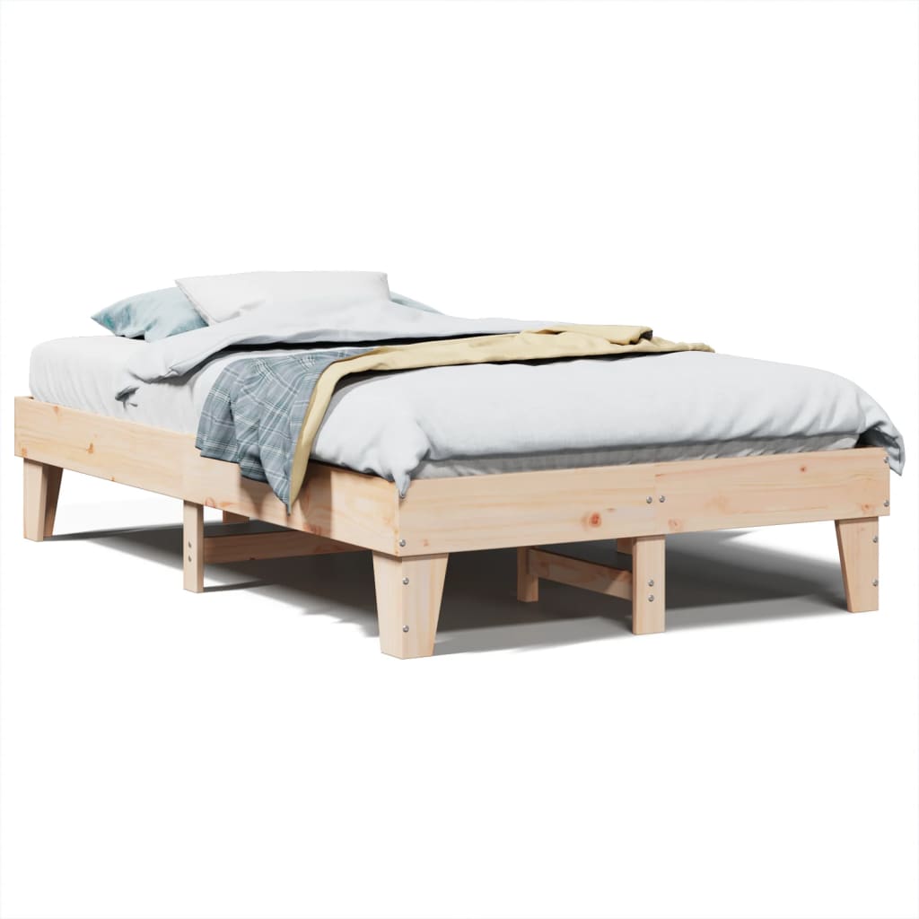 Cadre de lit sans matelas 120x190 cm bois de pin massif - XIOS