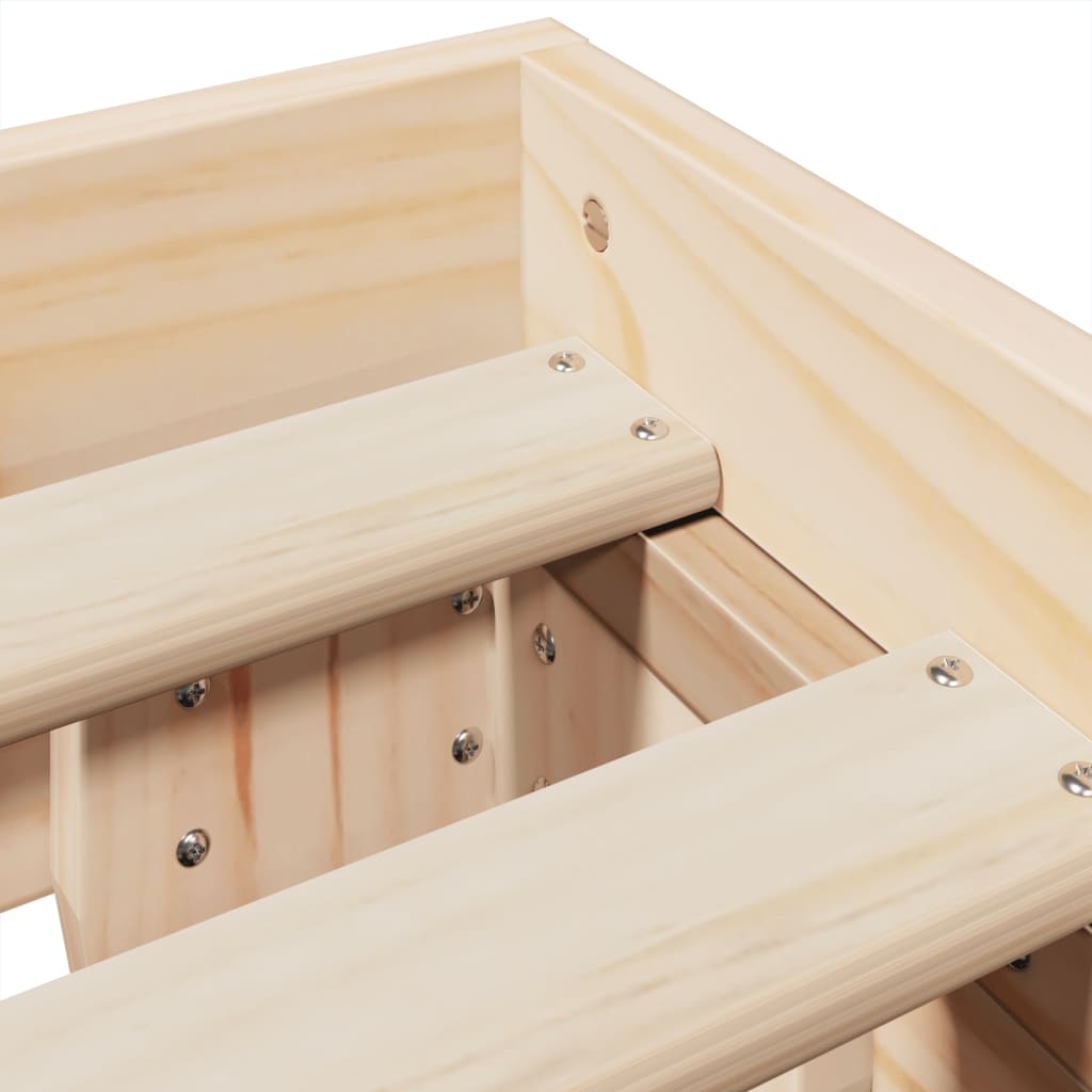 Cadre de lit sans matelas 120x190 cm bois de pin massif - XIOS