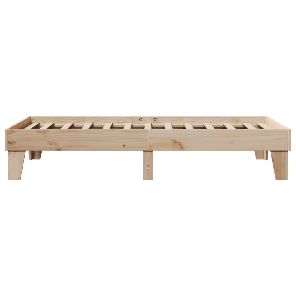 Cadre de lit sans matelas 75x190 cm bois de pin massif - XIOS