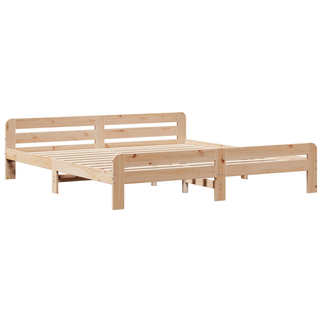 Cadre de lit sans matelas 200x200 cm bois massif de pin - XIOS