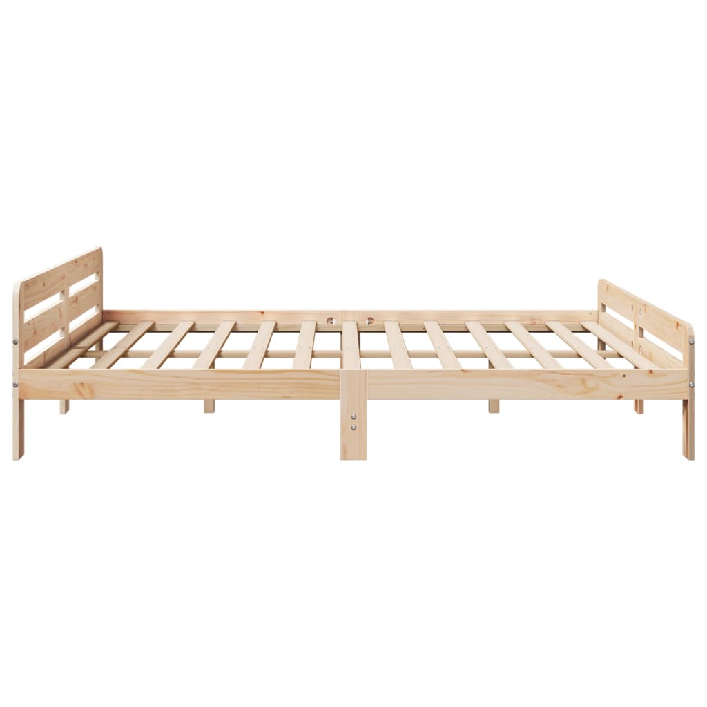 Cadre de lit sans matelas 200x200 cm bois massif de pin - XIOS