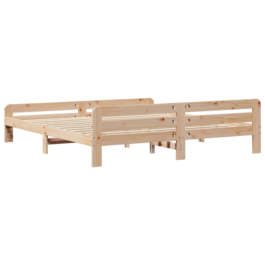 Cadre de lit sans matelas 200x200 cm bois massif de pin - XIOS