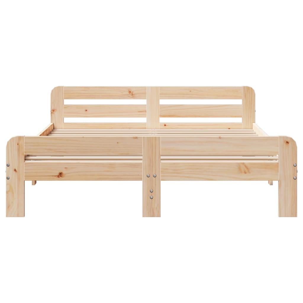 Cadre de lit sans matelas 160x200 cm bois massif de pin - XIOS