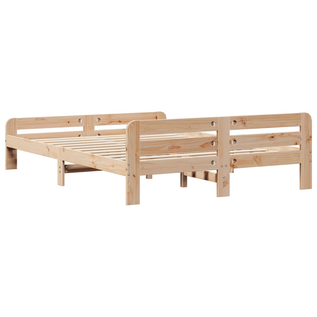 Cadre de lit sans matelas 150x200 cm bois de pin massif - XIOS