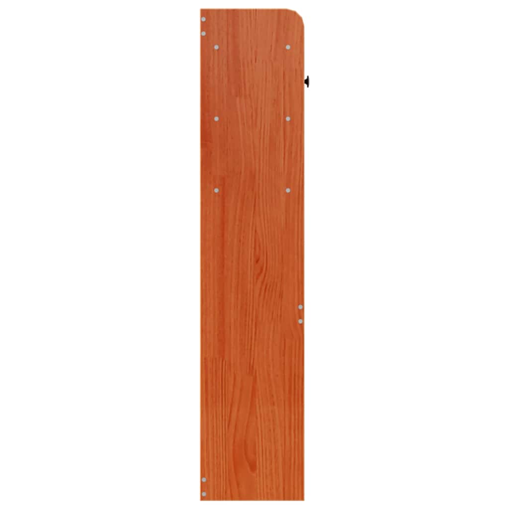 Tête de lit avec rangement cire marron 200cm bois massif de pin - XIOS