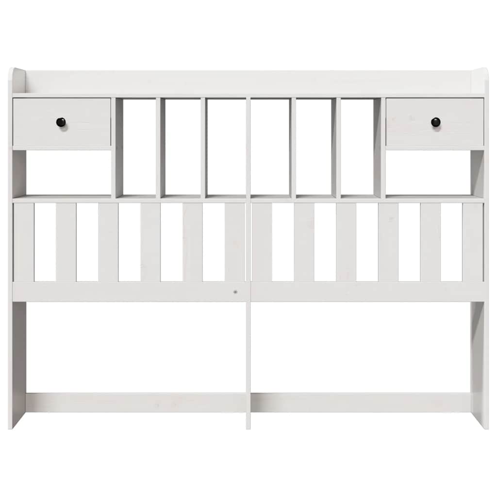 Tête de lit avec rangement blanc 160 cm bois massif de pin - XIOS