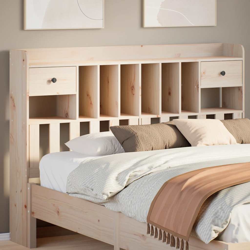 Tête de lit avec rangement 150 cm bois massif de pin - XIOS